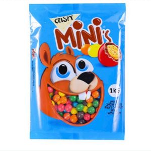 “Mini´s” Chocolate coated puffed rice dragee 1000gr