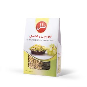 Roasted chickpeas and green raisins