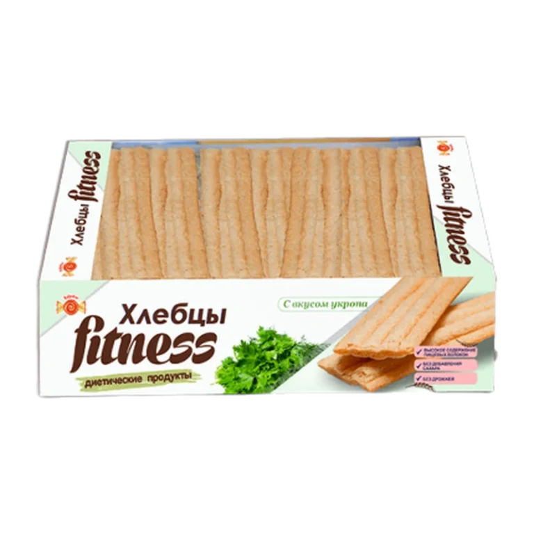 “Fitness” crackers with dill flavor