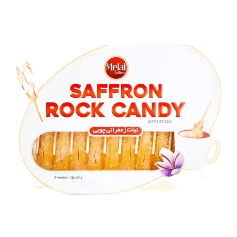 Saffron rock candy