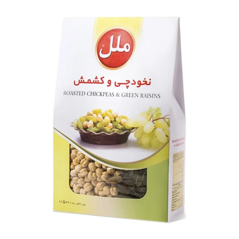 Roasted chickpeas and green raisins