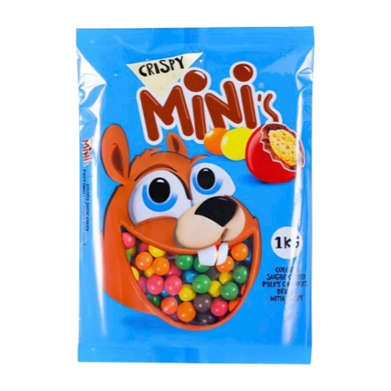 “Mini´s” Chocolate coated puffed rice dragee 1000gr