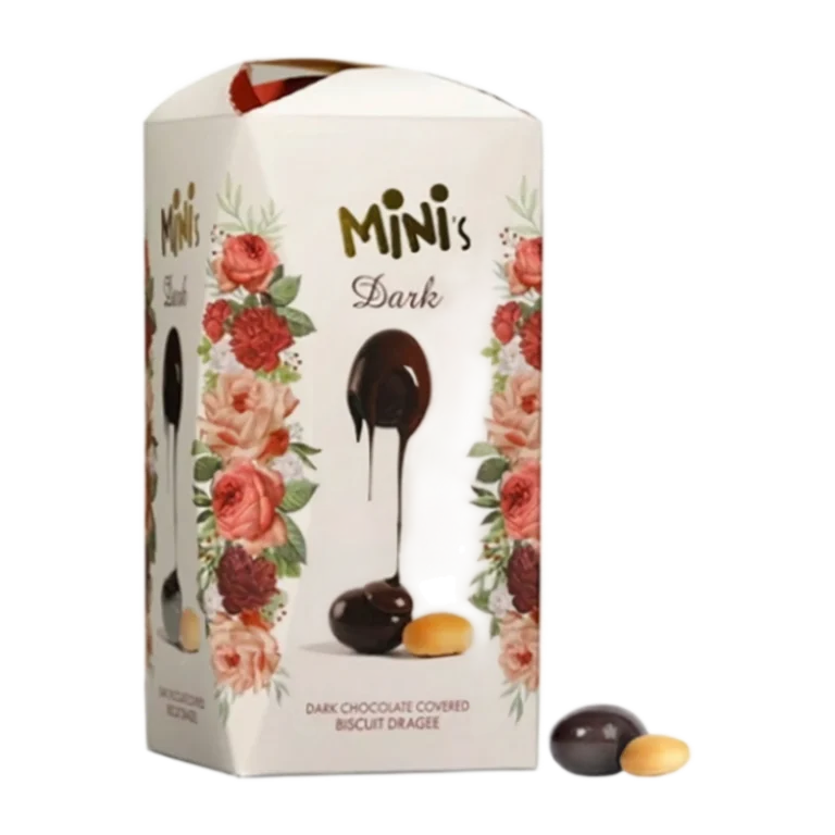 “Mini´s” chocolate biscuit dragees dark, milk, white150gr