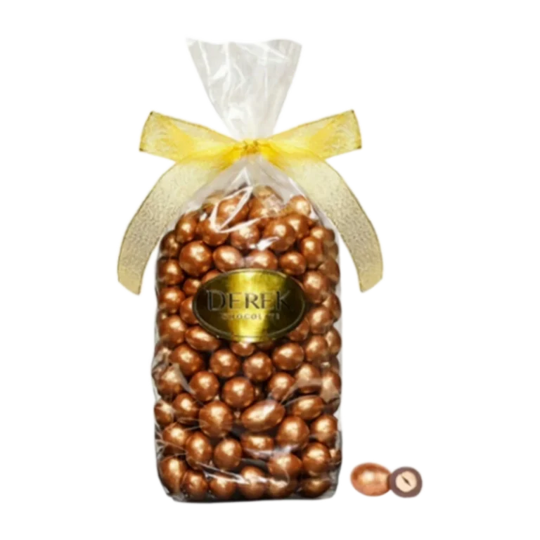 “Derek” Chocolate coated peanut dragee 600gr bronze, mix, silver, gold